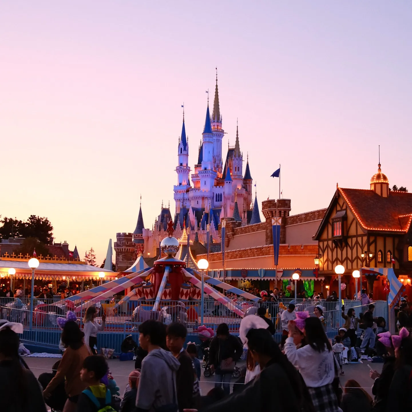 Cinderella Castle at Disney World at sunset