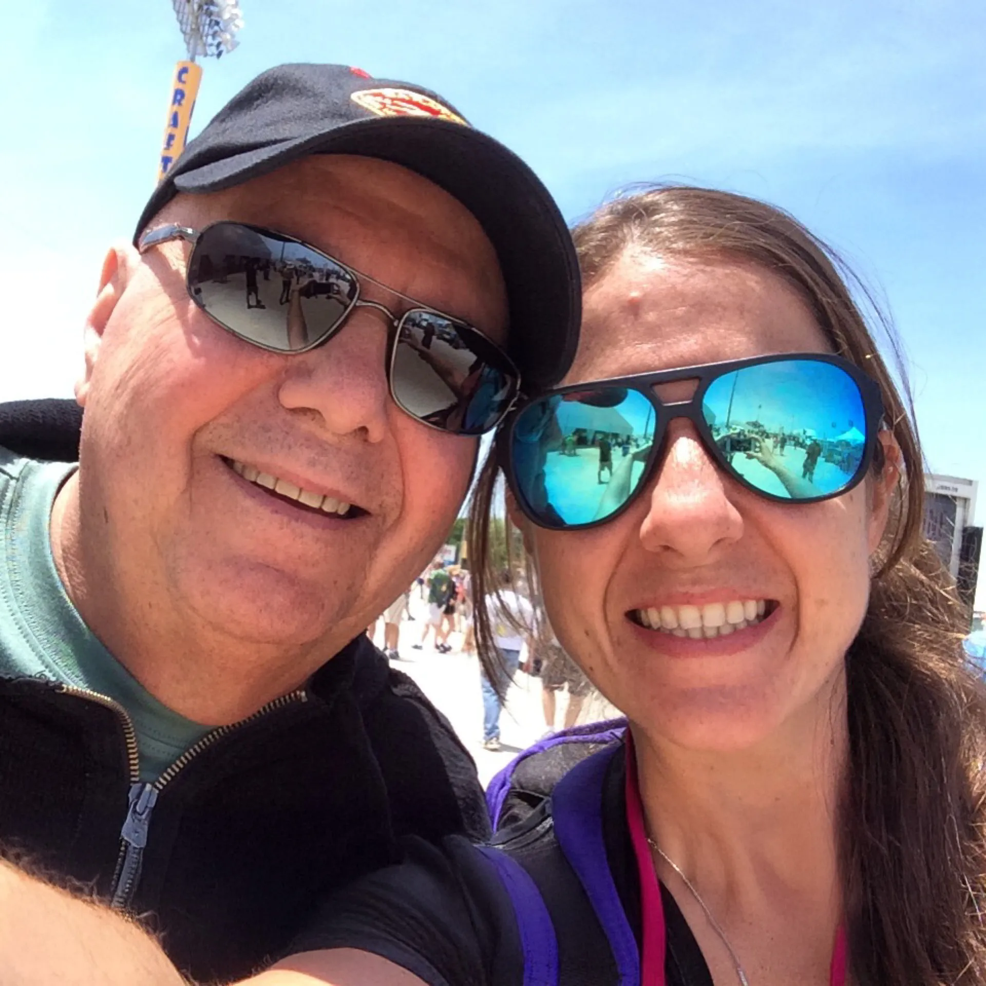 Jenn and her dad enjoying a festival together