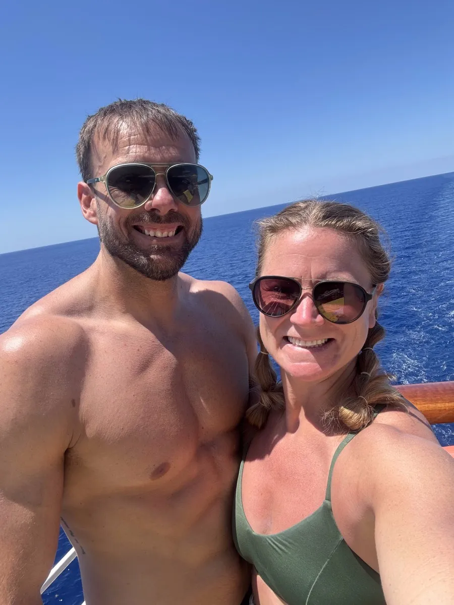 Kenzie and Roy Riley on their Carnival cruise