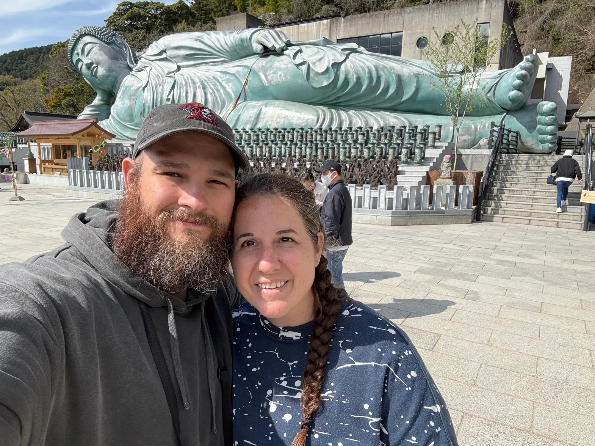 Jenn, travel agent and founder of JBone Travel, smiling with friends